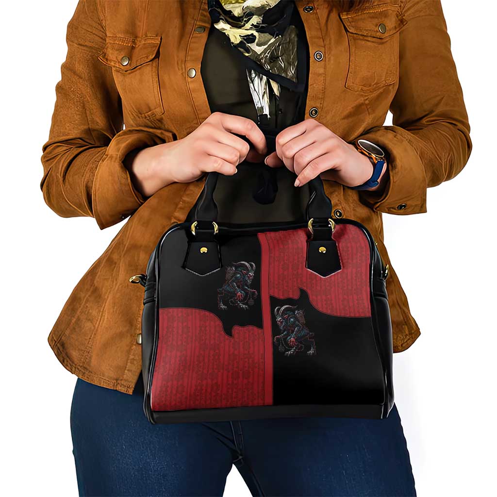 Western Yoke Shoulder Handbag Krampus Christmas Horror Style - Wonder Print Shop