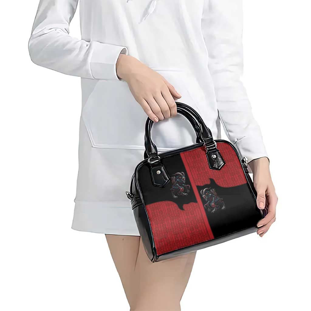 Western Yoke Shoulder Handbag Krampus Christmas Horror Style - Wonder Print Shop
