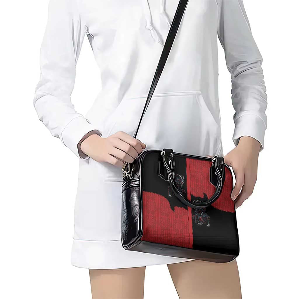 Western Yoke Shoulder Handbag Krampus Christmas Horror Style - Wonder Print Shop