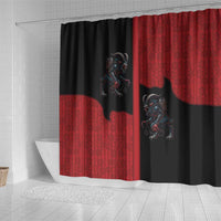 Western Yoke Shower Curtain Krampus Christmas Horror Style - Wonder Print Shop