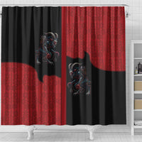 Western Yoke Shower Curtain Krampus Christmas Horror Style - Wonder Print Shop