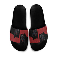 Western Yoke Slide Sandals Krampus Christmas Horror Style - Wonder Print Shop