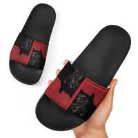 Western Yoke Slide Sandals Krampus Christmas Horror Style - Wonder Print Shop