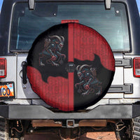 Western Yoke Spare Tire Cover Krampus Christmas Horror Style - Wonder Print Shop
