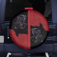 Western Yoke Spare Tire Cover Krampus Christmas Horror Style - Wonder Print Shop