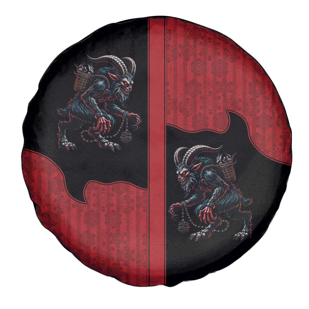 Western Yoke Spare Tire Cover Krampus Christmas Horror Style - Wonder Print Shop