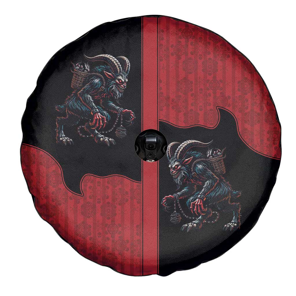 Western Yoke Spare Tire Cover Krampus Christmas Horror Style - Wonder Print Shop