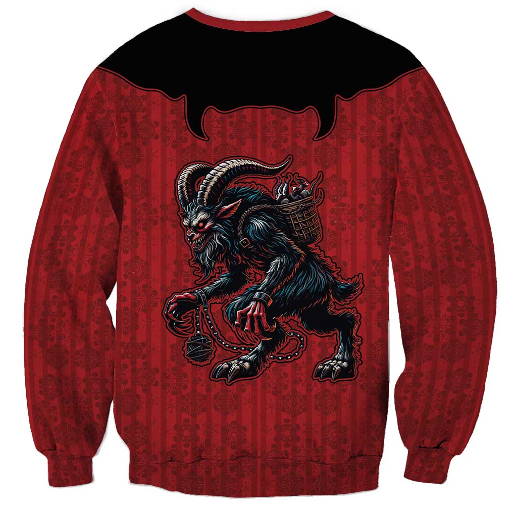 Western Yoke Sweatshirt Krampus Christmas Horror Style - Wonder Print Shop