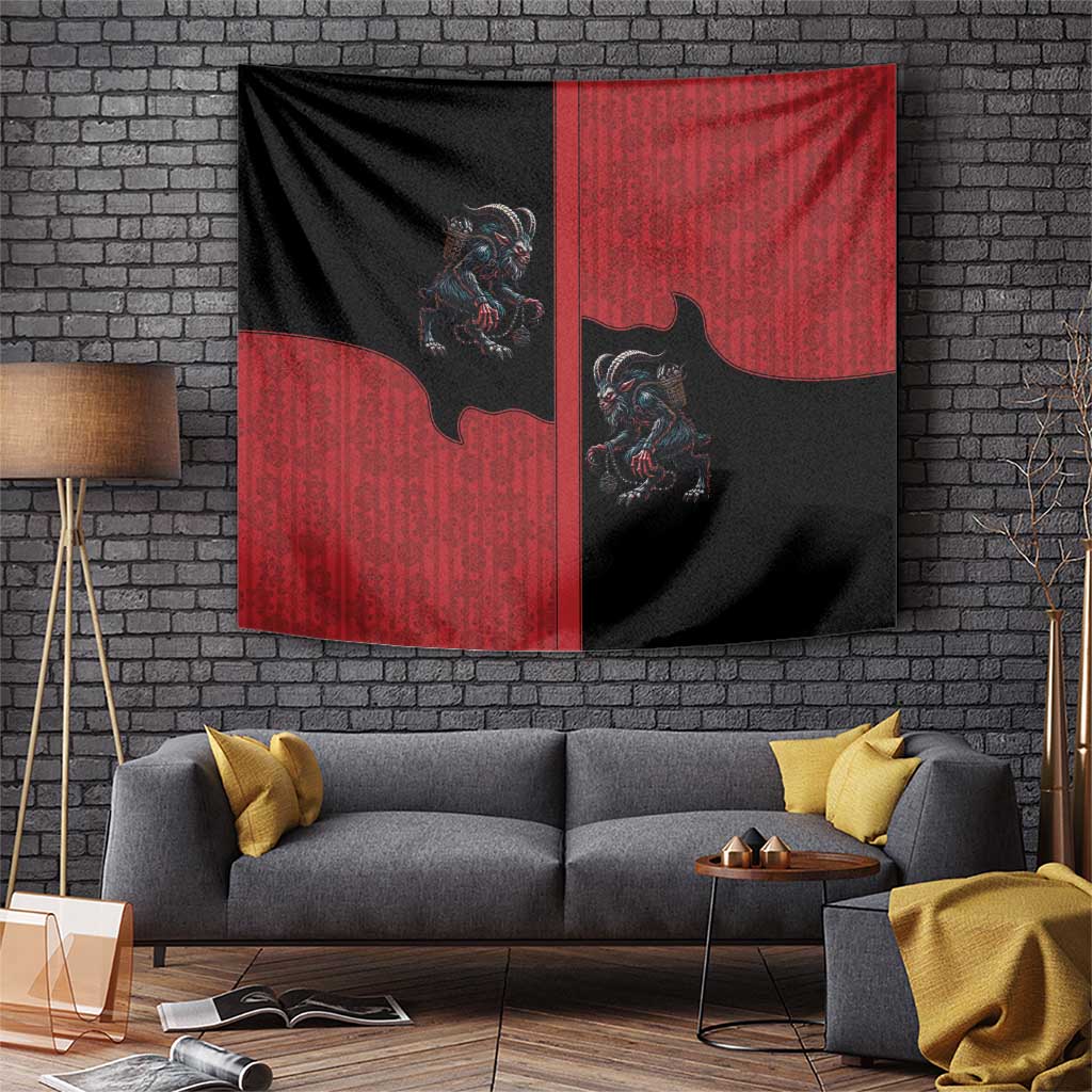Western Yoke Tapestry Krampus Christmas Horror Style - Wonder Print Shop