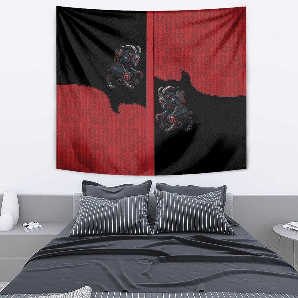 Western Yoke Tapestry Krampus Christmas Horror Style - Wonder Print Shop