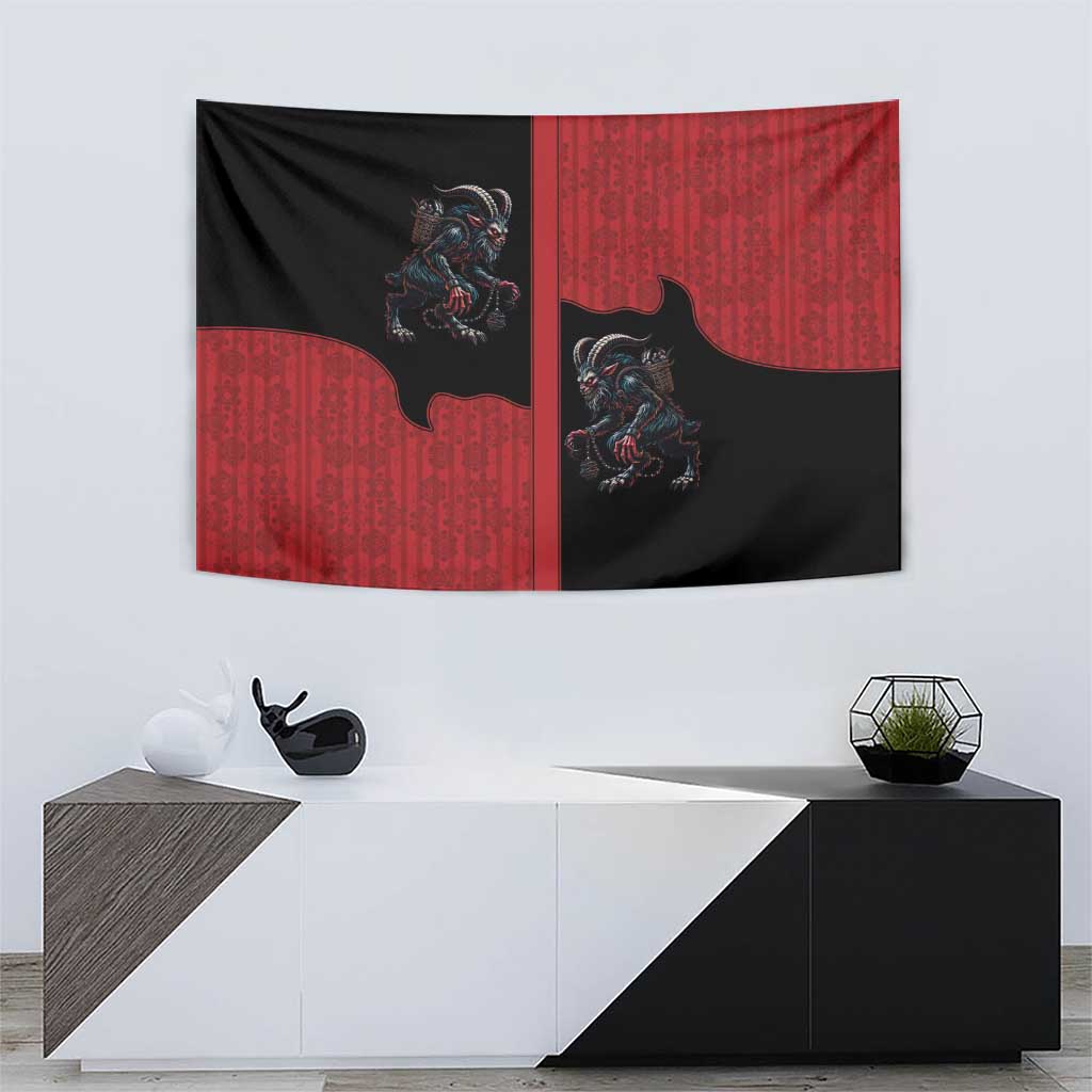 Western Yoke Tapestry Krampus Christmas Horror Style - Wonder Print Shop
