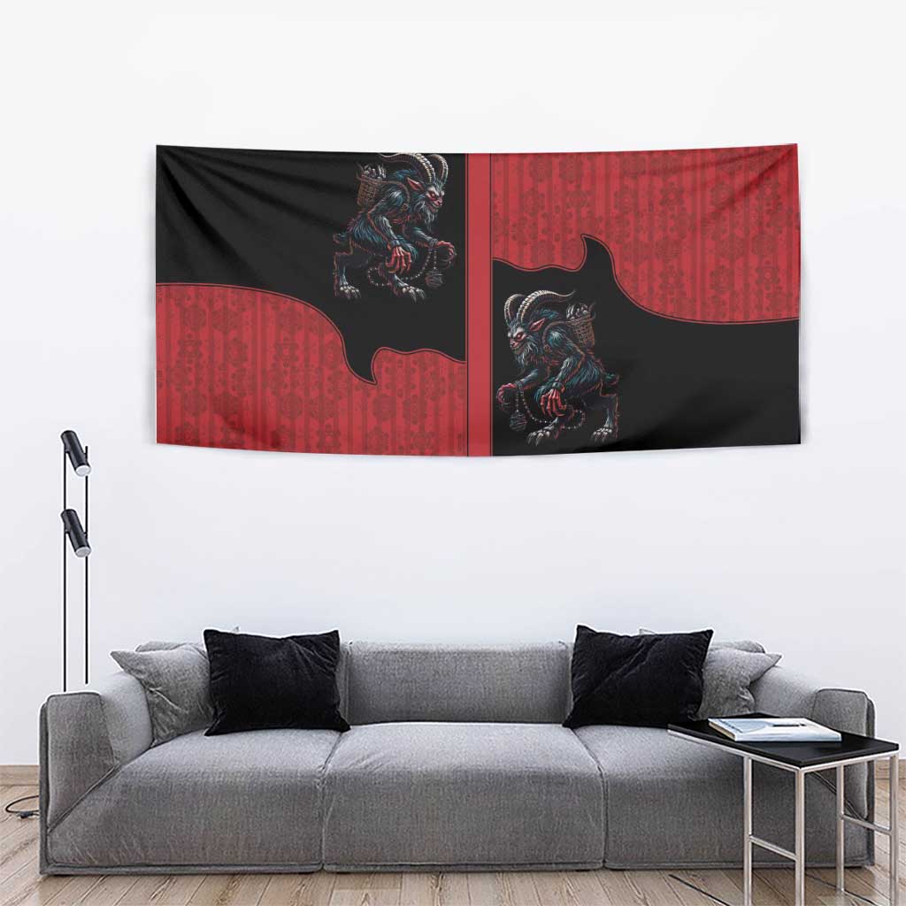 Western Yoke Tapestry Krampus Christmas Horror Style - Wonder Print Shop