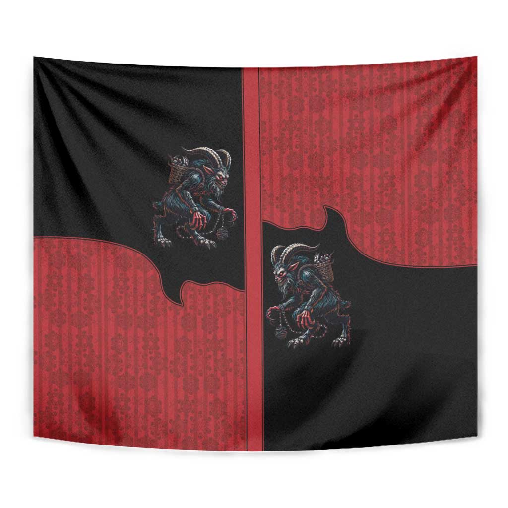 Western Yoke Tapestry Krampus Christmas Horror Style - Wonder Print Shop