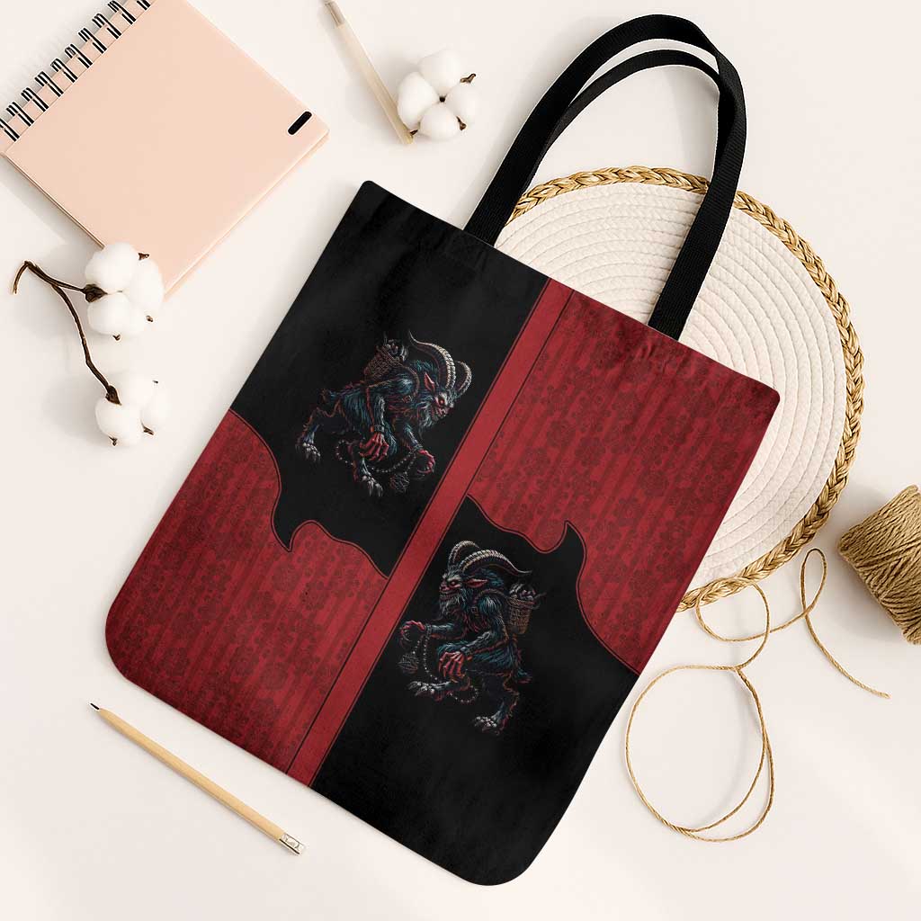 Western Yoke Tote Bag Krampus Christmas Horror Style - Wonder Print Shop