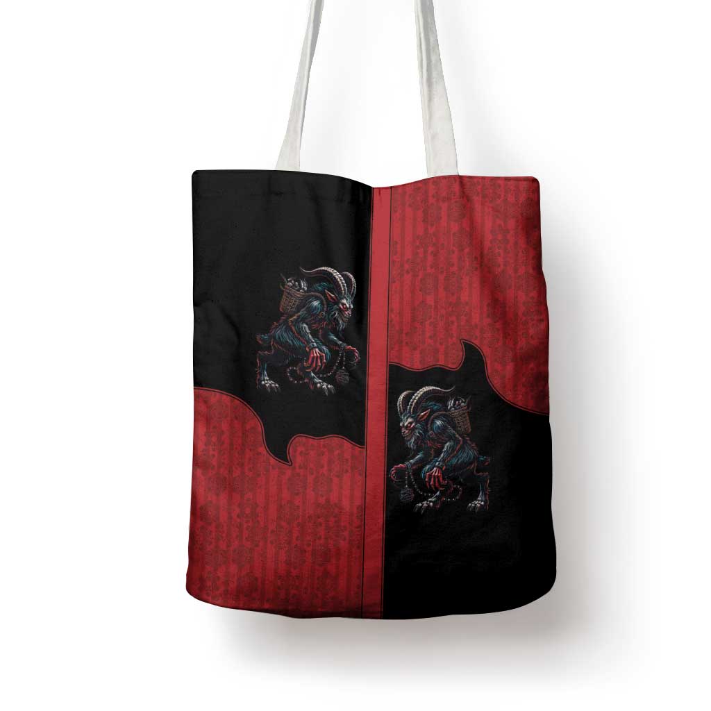 Western Yoke Tote Bag Krampus Christmas Horror Style - Wonder Print Shop
