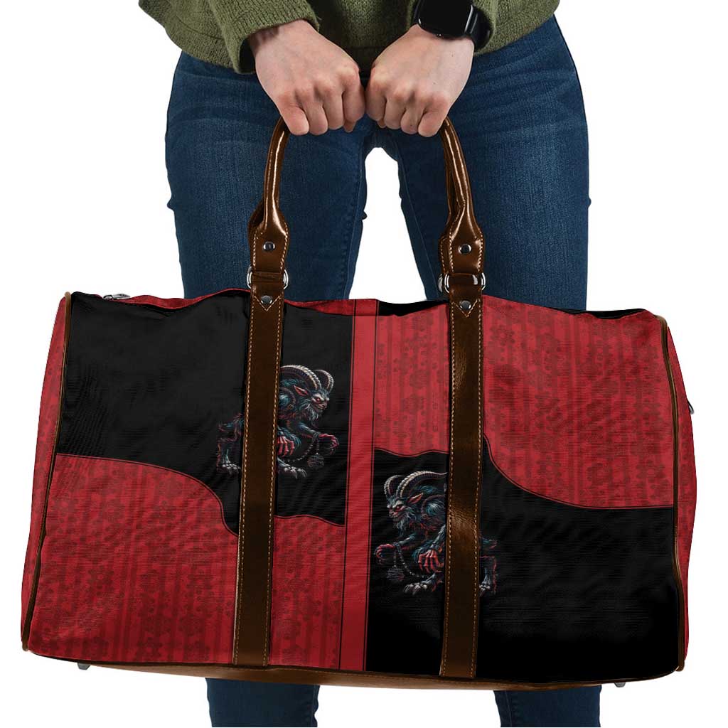 Western Yoke Travel Bag Krampus Christmas Horror Style - Wonder Print Shop