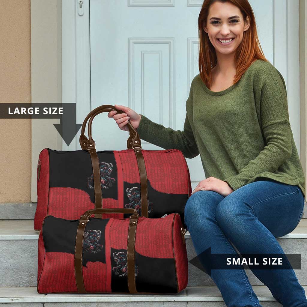 Western Yoke Travel Bag Krampus Christmas Horror Style - Wonder Print Shop