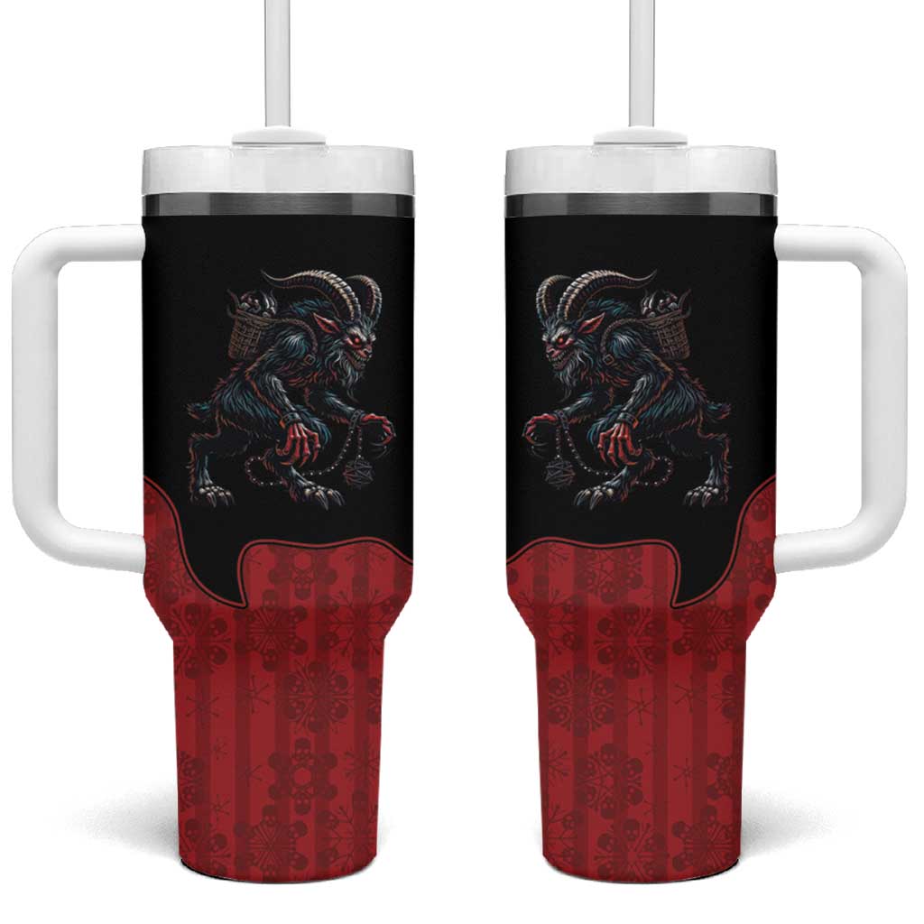 Western Yoke Tumbler With Handle Krampus Christmas Horror Style - Wonder Print Shop