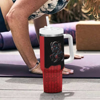 Western Yoke Tumbler With Handle Krampus Christmas Horror Style - Wonder Print Shop