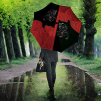Western Yoke Umbrella Krampus Christmas Horror Style - Wonder Print Shop