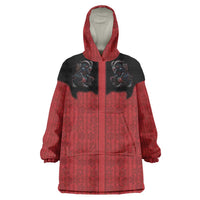 Western Yoke Wearable Blanket Hoodie Krampus Christmas Horror Style - Wonder Print Shop