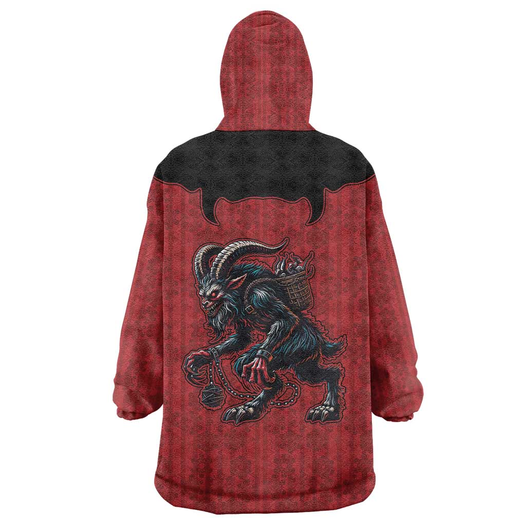 Western Yoke Wearable Blanket Hoodie Krampus Christmas Horror Style - Wonder Print Shop