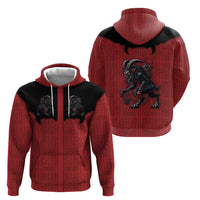 Western Yoke Zip Hoodie Krampus Christmas Horror Style - Wonder Print Shop