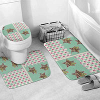 Western Yoke Bathroom Set Rudolph Cowboy Christmas Retro Style - Wonder Print Shop