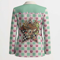 Western Yoke Blazer Rudolph Cowboy Christmas Retro Style - Wonder Print Shop