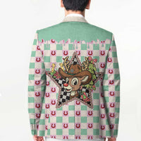 Western Yoke Blazer Rudolph Cowboy Christmas Retro Style - Wonder Print Shop