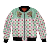 Western Yoke Bomber Jacket Rudolph Cowboy Christmas Retro Style - Wonder Print Shop