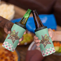 Western Yoke 4 in 1 Can Cooler Tumbler Rudolph Cowboy Christmas Retro Style - Wonder Print Shop