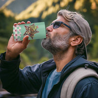 Western Yoke 4 in 1 Can Cooler Tumbler Rudolph Cowboy Christmas Retro Style - Wonder Print Shop