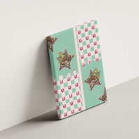 Western Yoke Canvas Wall Art Rudolph Cowboy Christmas Retro Style - Wonder Print Shop