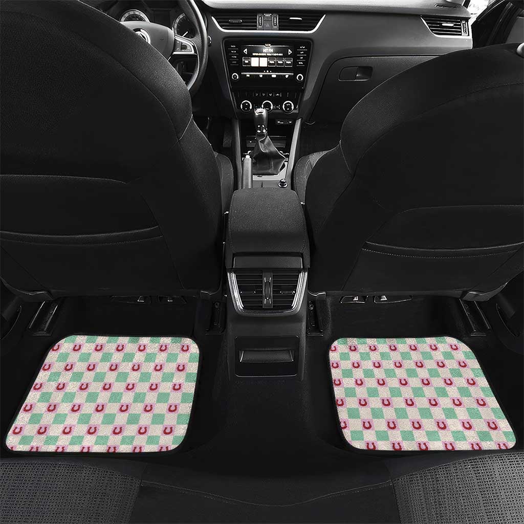 Western Yoke Car Mats Rudolph Cowboy Christmas Retro Style - Wonder Print Shop