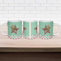 Western Yoke Ceramic Mug Rudolph Cowboy Christmas Retro Style - Wonder Print Shop