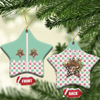 Western Yoke Ceramic Ornament Rudolph Cowboy Christmas Retro Style - Wonder Print Shop