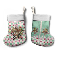 Western Yoke Christmas Stocking Rudolph Cowboy Christmas Retro Style - Wonder Print Shop