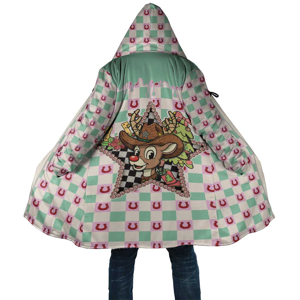 Western Yoke Cloak Rudolph Cowboy Christmas Retro Style - Wonder Print Shop