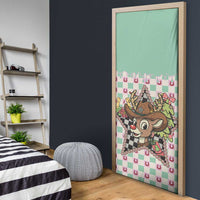 Western Yoke Door Cover Rudolph Cowboy Christmas Retro Style - Wonder Print Shop