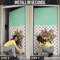 Western Yoke Door Cover Rudolph Cowboy Christmas Retro Style - Wonder Print Shop