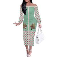 Western Yoke Family Matching Off The Shoulder Long Sleeve Dress and Hawaiian Shirt Rudolph Cowboy Christmas Retro Style - Wonder Print Shop