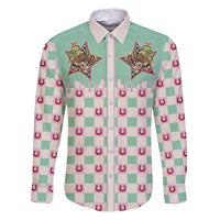 Western Yoke Family Matching Puletasi and Hawaiian Shirt Rudolph Cowboy Christmas Retro Style - Wonder Print Shop