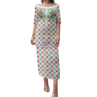 Western Yoke Family Matching Puletasi and Hawaiian Shirt Rudolph Cowboy Christmas Retro Style - Wonder Print Shop