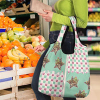 Western Yoke Grocery Bag Rudolph Cowboy Christmas Retro Style - Wonder Print Shop