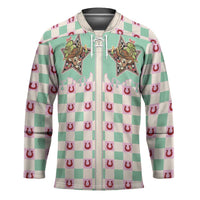 Western Yoke Hockey Jersey Rudolph Cowboy Christmas Retro Style - Wonder Print Shop