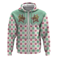 Western Yoke Hoodie Rudolph Cowboy Christmas Retro Style - Wonder Print Shop