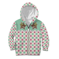 Western Yoke Kid Hoodie Rudolph Cowboy Christmas Retro Style - Wonder Print Shop