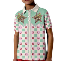 Western Yoke Kid Polo Shirt Rudolph Cowboy Christmas Retro Style - Wonder Print Shop