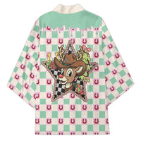 Western Yoke Kimono Rudolph Cowboy Christmas Retro Style - Wonder Print Shop